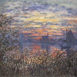 Claude-Monet-Sonnenuntergang-auf-der-Seine