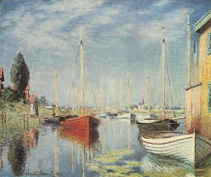 Claude Monet Vergnuegungsboote bei Argenteuil Wandbild