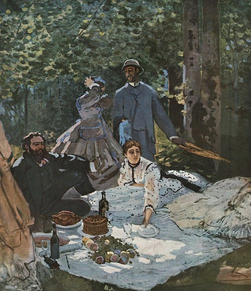 Claude Monet das Fruehstueck im Freien Mittelteil Wandbild