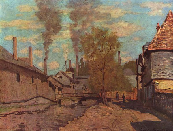 Claude Monet der Bach von Robec Wandbild