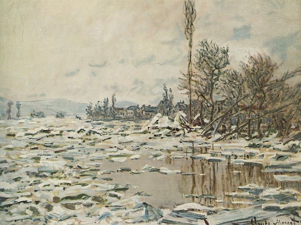 Claude Monet der Eisstoss Wandbild