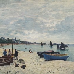 Claude-Monet-der-Strand-bei-Sainte-Adresse