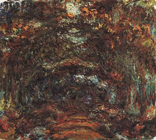 Claude Monet der Weg mit den Rosenboegen in Giverny Wandbild