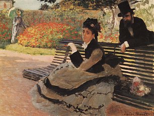 Claude Monet die Bank Wandbild