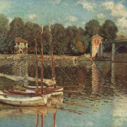 Claude-Monet-die-Eisenbahnbruecke-bei-Argenteuil