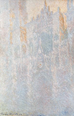 Claude Monet die Kathedrale von Rouen in lichtem Nebel Wandbild