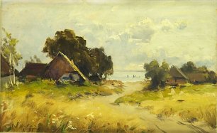 Walter Moras Fischerkaten an der Ostsee Wandbild