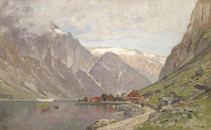 Walter Moras Grosse Fjordlandschaft Wandbild