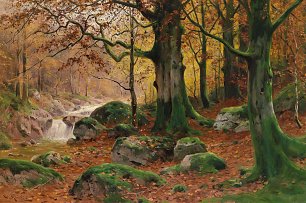Walter Moras Herbstliche Waldlandschaft Wandbild