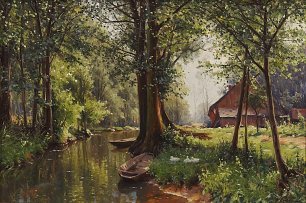 Walter Moras Im Spreewald Wandbild