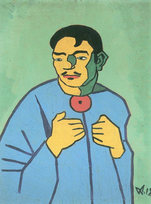 Wilhelm Morgner Selbstbildnis als Pierrot Wandbild