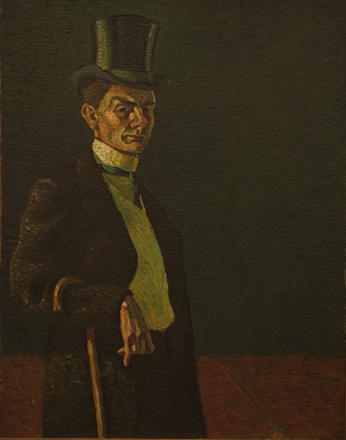 Wilhelm Morgner Selbstportraet Wandbild