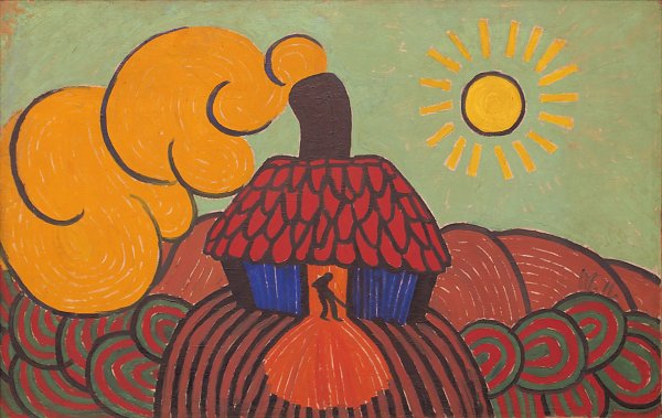 Wilhelm Morgner Ziegelbaecker Wandbild