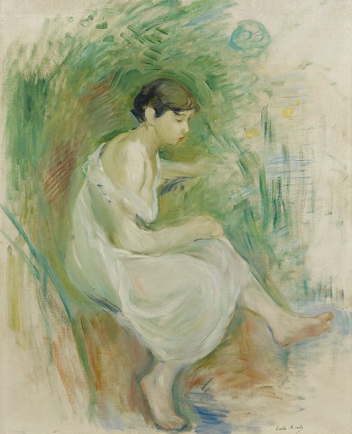 Berthe Morisot Baigneuse en chemise Wandbild