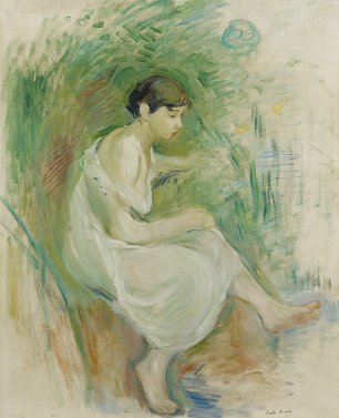 Berthe Morisot Baigneuse en chemise Wandbild