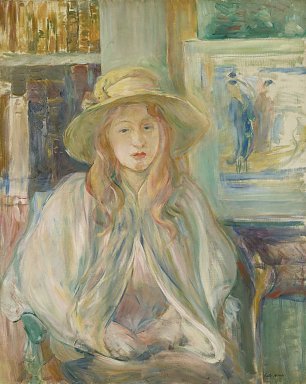 Berthe Morisot Fillette au chapeau de paille Wandbild