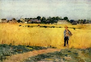 Berthe Morisot Grain field Wandbild