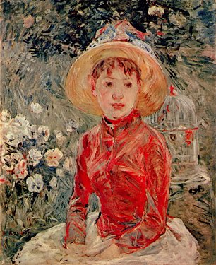 Berthe Morisot Il corsetto rosso Wandbild