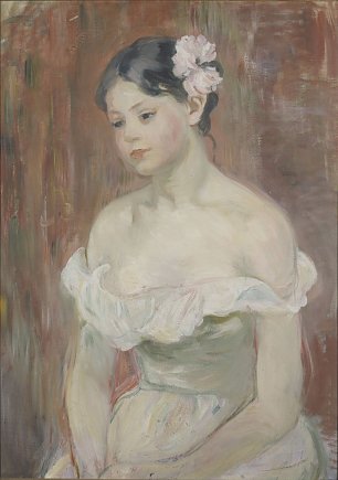 Berthe Morisot Jeune fille en decollete Wandbild