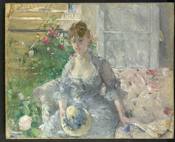 Berthe Morisot Young woman seated Wandbild