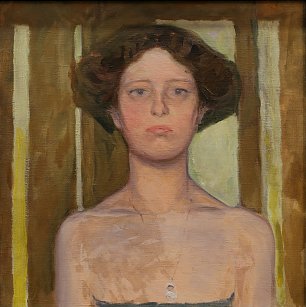 Koloman Moser Girl with Necklace Wandbild