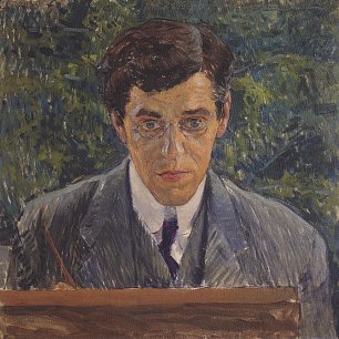 Koloman Moser Portraet des Malers Carl Otto Czeschka Wandbild