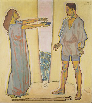 Koloman Moser Tristan und Isolde Wandbild