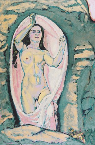 Koloman Moser Venus in der Grotte Wandbild