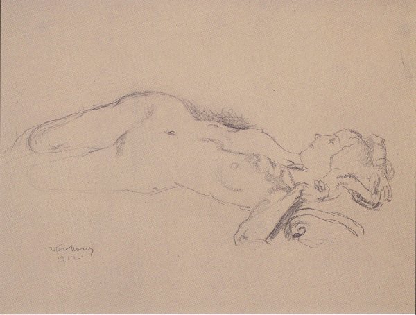 Koloman Moser Weiblicher Akt Wandbild