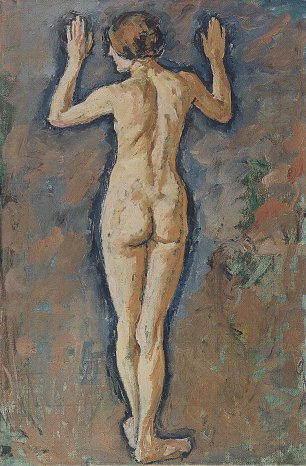 Koloman Moser Weiblicher Rueckenakt Wandbild