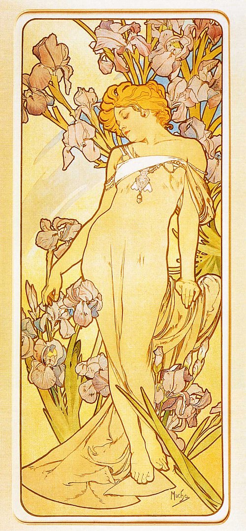 Alfons Mucha Iris Wandbild