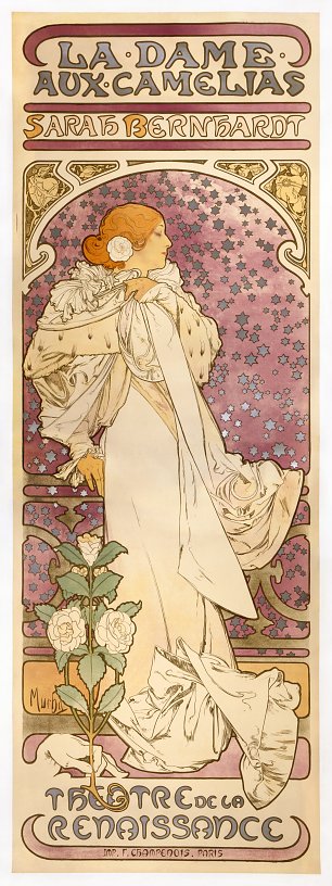 Alfons Mucha La Dame aux camelias Wandbild