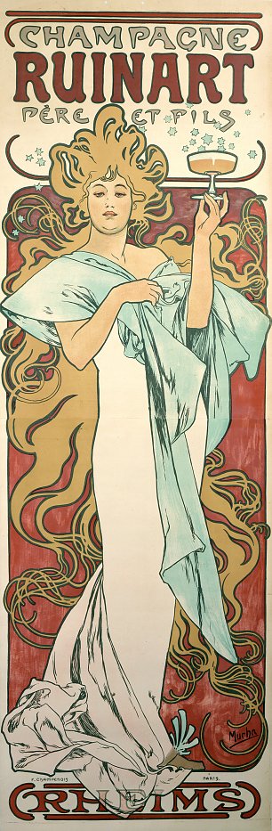 Alfons Mucha Ruinart Wandbild