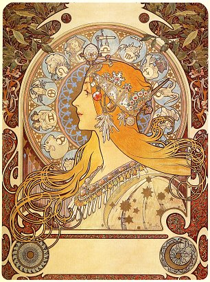 Alfons Mucha Zodiac Wandbild