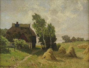 Paul Mueller Kaempff Dorf Sommer Wandbild