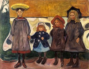 Edvard Munch Four Girls in Asgardstrand Wandbild