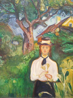 Edvard Munch Girl Under Apple Tree Wandbild