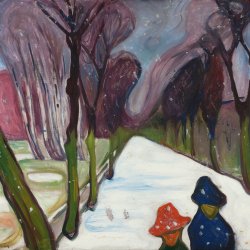 Edvard-Munch-Neuschnee-in-der-Allee