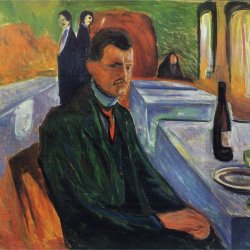 Edvard-Munch-Self-portrait-in-a-bottle-of-wine