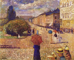 Edvard Munch Spring day on karl johans Wandbild