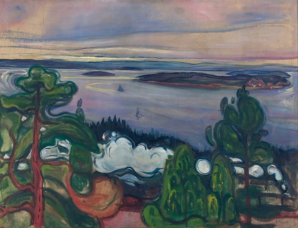 Edvard Munch Train Smoke Wandbild