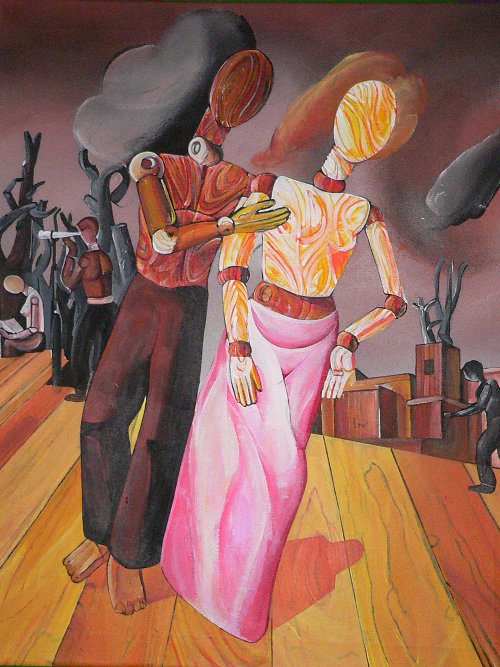 Felix Nussbaum Gliederpuppen Wandbild