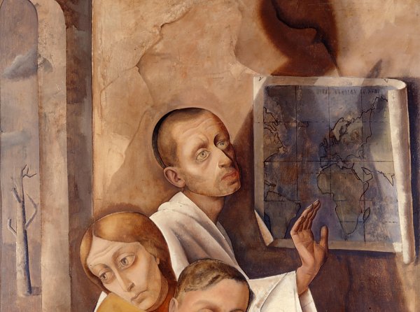 Felix Nussbaum Selbstportaet im Versteck Wandbild
