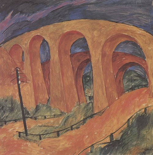 Walter Ophey Bruecken bei Mondschau Wandbild