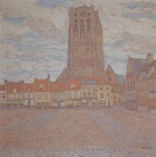 Walter Ophey Markt in Furnes Wandbild