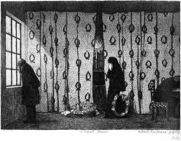 Emil Orlik Zu Michael Kramer Gerhart Hauptmann zugeeignet Wandbild