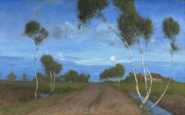 Fritz Overbeck Abend im Moor Wandbild