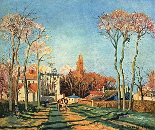 Camille Pissarro Dorfeingang von Voisins Wandbild