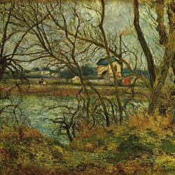 Camille-Pissarro-Grauer-Tag-an-den-Ufern-der-Oise-bei-Pontoise