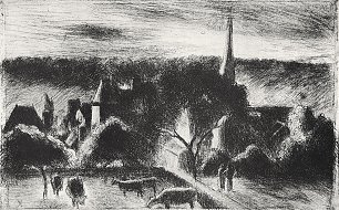 Camille Pissarro Kirche und Landgut in Eragny Wandbild